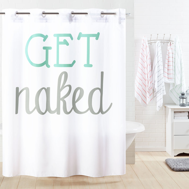 Hookless Shower Curtain Bathroom Rules No Window With Liner Multi in